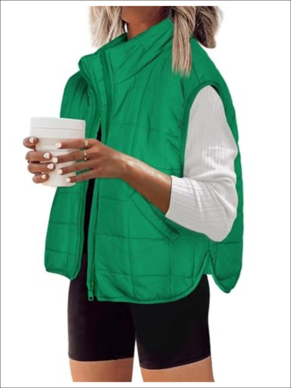 Zeagoo Womens Puffer Vest Sleeveless Zip Up Quilted Outerwear